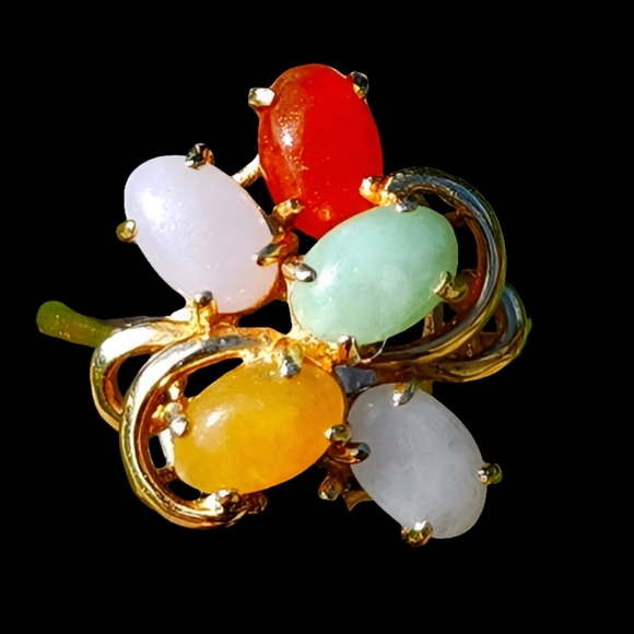 14k gold multi gemstone ring size 6 Fine Jewelry - Picture 2 of 9